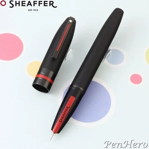 Sheaffer Icon Matte Black Lacquer Fountain Pen Fine with FREE Leather Pen Case - Picture 1 of 8