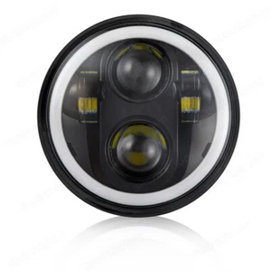 For 2001-2014 Honda Shadow Spirit 750 5.75" inch Round Headlight w/Halo DRL - Picture 1 of 16