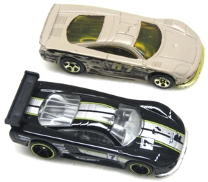 Hot Wheels Saleen S7 Lot of 2 2001 Black #7 Tan #07 Mattel Loose Diecast Cars - Picture 1 of 5