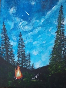 11 x 14 Original Acrylic On Canvas Panel "Seclusion" - Picture 1 of 1