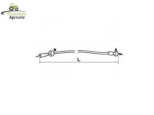 FILO TRASMISSIONE CONTAGIRI CONTAORE PER TRATTORE FIAT 4976720 596930 l.830mm  - Immagine 1 di 1