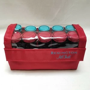 Remington All That Quick Travel Hair Curl Roller Red and Blue 10 Clips EUC CLEAN - Picture 1 of 11