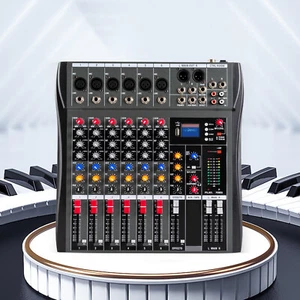 Professional Digital 6Channel Bluetooth Live Studio Audio Mixer Power Mixing USB - Picture 1 of 16