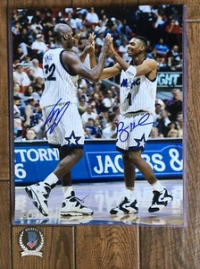 Shaquille O'Neal Penny Hardaway Signed 16x20 Magic Photo Beckett Witnessed Auto - Picture 1 of 7