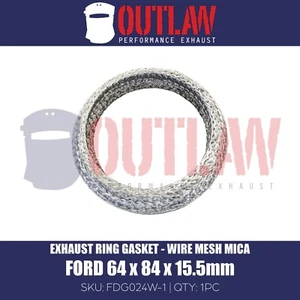 Mercury - Exhaust Gasket For Ford Falcon EB/Chrysler/Peugeot 64x84x15.5mm 1pc - Picture 1 of 2
