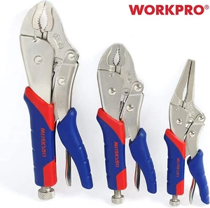 WORKPRO Gripzangen-Set mit Handgriff, selbsthemmend,Chrom-Vanadium-Stahl - Bild 1 von 8