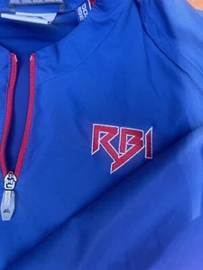 MAJESTIC RBI Jersey Cool Base MLB Team Blue Nice Large Long Sleeves - Picture 1 of 11