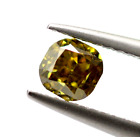 3Mm Cushion Cut 0.20 Ct Lustrous Olive Green Natural Diamond Vs2 Grade Untreated
