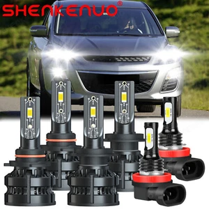 9005 H7 LED Headlight+H11 H8 Fog Light Combo Bulbs Kit for Mazda CX-7 2007-2012 - Picture 1 of 24