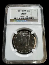 2010 D KENNEDY HALF DOLLAR NGC MS68 SMS, 4854, Free Shipping