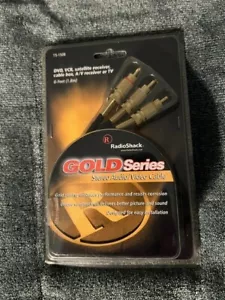 **FREE SHIPPING** Gold Plated RCA Radio Shack 6 ft Stereo AV Cable NEW Sealed - Picture 1 of 2