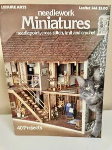 Needlework Miniatures Doll House needlepoint cross stitch Knit Crochet Pattern - Picture 1 of 5
