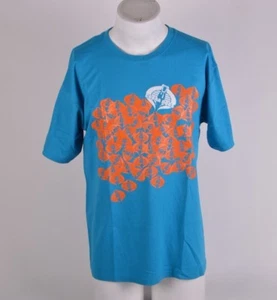 NWOT MENS COBRA DOGS STAMPED SHORT SLEEVE T-SHIRT $20 M blue/orange - Picture 1 of 1