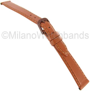 13mm Speidel Tuskany Leather Tan Anti-Allergy Stitched Ladies Watch Band 162 530 - Picture 1 of 3