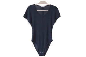 Vintage BURBERRYS Body Top Size women's L navy blue 90s retro luxury classic - Picture 1 of 5