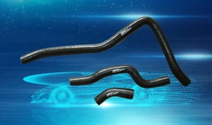 BLACK Silicone radiator hose For Yamaha Raptor 660 YFM 2001 2002 2003 2004 2005 - Imagen 1 de 6