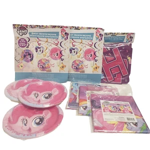 My Little Pony Birthday Party PACK:Table Cover ,Plates, Banner ,Swirl Decoration - Picture 1 of 6