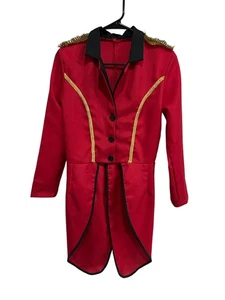 Ringmaster Kostüm Jacke Halloween Zirkus Schausteller Rot Gold Viktorianisch Retro - Bild 1 von 8