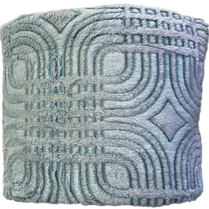 The Big One Oversized Plush Aqua Teal Carved Grid Throw Blanket - 5ft x 6ft - Picture 1 of 3