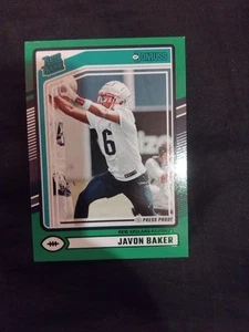 2024 Panini Donruss Rated Rookie Green Press Proof #353 Javon Baker New England - Picture 1 of 5