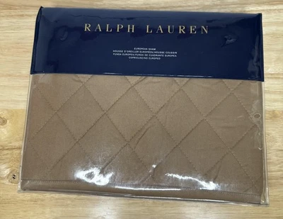Ralph Lauren Euro Sham Womens Cromwell Quilted Equestrian Bedding Pillow New - Image 1 of 4