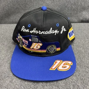 Vintage 90s Ron Hornaday JR NAPA #16 Truck Series NASCAR Chase Snapback Hat Blue - Bild 1 von 7