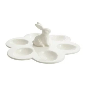Deviled Egg Serving Tray with Bunny, White - Picture 1 of 1