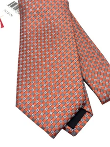 Perry Ellis Portfolio Classic Length necktie, Coral/Gray, OS - Picture 1 of 8