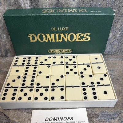 Vintage De Luxe Dominoes Spears Games with Spinners No 1754 Complete - Image 1 of 4