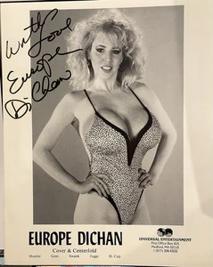 Europe Dichan Autographed Signed 8x10 Photo Hustler Gent Swank Juggs Model - Picture 1 of 1