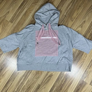 Felpa con cappuccio CHRISTOPHER KANE donna taglia L grigio/rosa pullover oversize - Foto 1 di 8