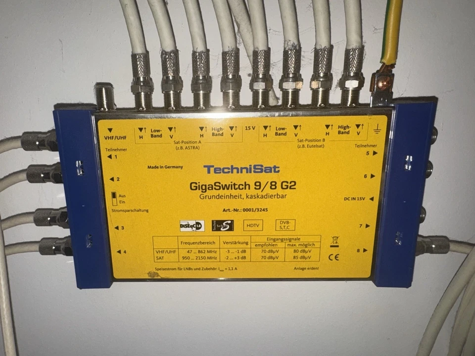 TechniSat GigaSwitch 9/8 G2 – Multischalter, Top Zustand, voll funktionsfähig - Bild 1 von 1