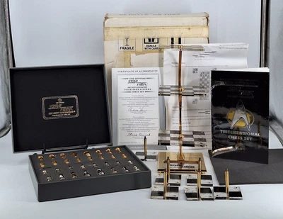 Juego de ajedrez tridimensional Franklin Mint Star Trek de colección completo certificado de autenticidad en caja Foto 1 de 4
