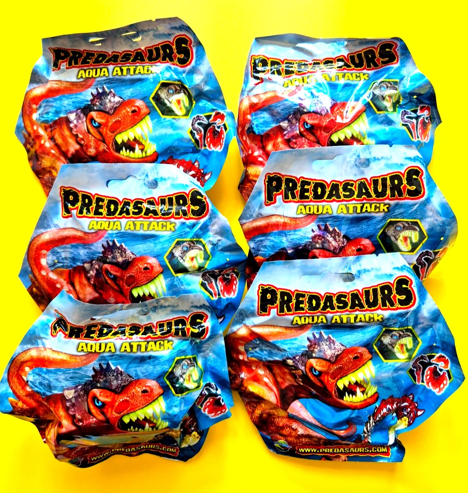 Dracco PREDASAURS Aqua Attack 6 x Flow Packs ungeöffnet * NEU *