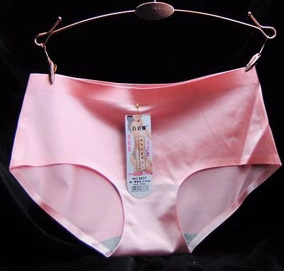 Ladies HIGH GLOSS seamless stretch nylon satin sissy brief panties 7 colors S - Image 1 of 4