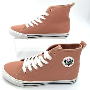 TF Star sneakers alte scarpe donna taglia 8 rosa moda stringate TF19046 nuove - Foto 1 di 10