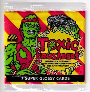 Toxic Crusaders Trading Cards Pack Topps The Toxic Avenger Cartoon Animated x 1 - Picture 1 of 2