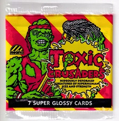 Toxic Crusaders Trading Cards Pack Topps The Toxic Avenger Cartoon Animated x 1 - Image 1 of 2