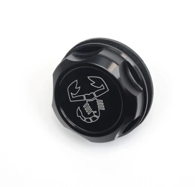 Tapa de aceite Billet Abarth Scorpion negra - todo 2012-en FIAT 500/124 1,4 L multi-aire Foto 1 de 2