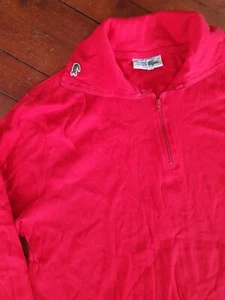 Lacoste Chemise Vtg 1/4 zip Single Stitch Long Sleeve polo sz S - Picture 1 of 12