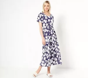 Abito Stan Herman Happy Days Petite Lunghezza a Livelli Navy M Nuovo - Foto 1 di 1