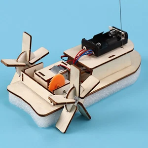 DIY Creative Wooden Remote Control Yacht Hand-assembled RC Boat Model Toy Kit - Picture 1 of 7