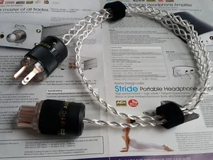 1x cable de alimentación de CA de alta fidelidad 8N OCC PLATEADO EE. UU. / AU enchufe de cobre - Imagen 1 de 5