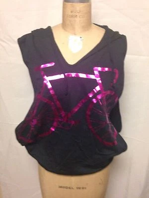 Sudadera con Capucha Miken Flow Bicicleta Lado Abierto Negra Nueva con Etiquetas Foto 1 de 3