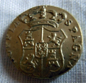 Stara waga monety Włochy / DOPPIA SPAGNA rzadka bardzo ładna - Zdjęcie 1 z 2