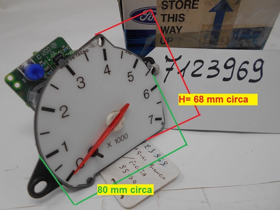 White Engine Tachometer for Ford Escort 1800 Diesel 8/1996 to 9/2001 Ford  - Image 1 of 1