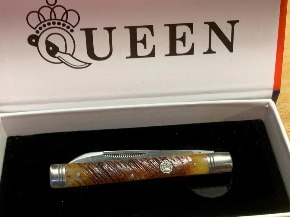 Cuchillo de bolsillo Queen Brown Sawcut Bone Doctor's Knife 3 3/4" QN016 Foto 1 de 4