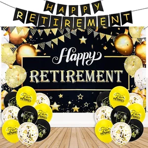 18 PCS Retirement Party Decorations Kit - Happy Retirement Banner, Balloons, 70 - Picture 1 of 12