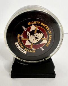 Mighty Ducks of Anaheim Inaugural Season 93-94 Numbered Hockey Puck 6065/9394
