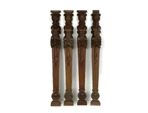 French breton style 4 Corbels Hand Carved Wood Panels I Architectural reclaimed - Bild 1 von 8